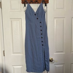 Urban Outfitters Vintage blue linen button down dress size Medium